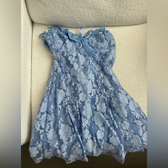 NWOT For Love & Lemons Kate Blue Dress - Picture 4 of 5